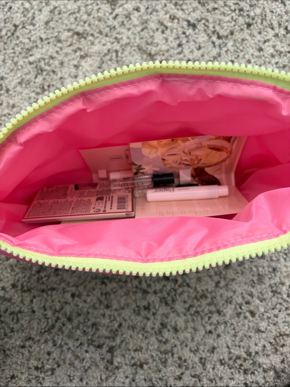 Perfume Sample Lot with Pink Cosmetic Pouch - Picture 2 of 2